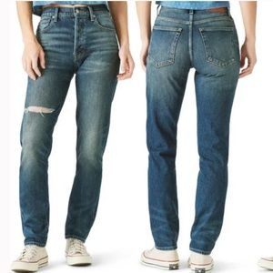 Lucky Brand DREW Jeans destructed knee  Size 8/29